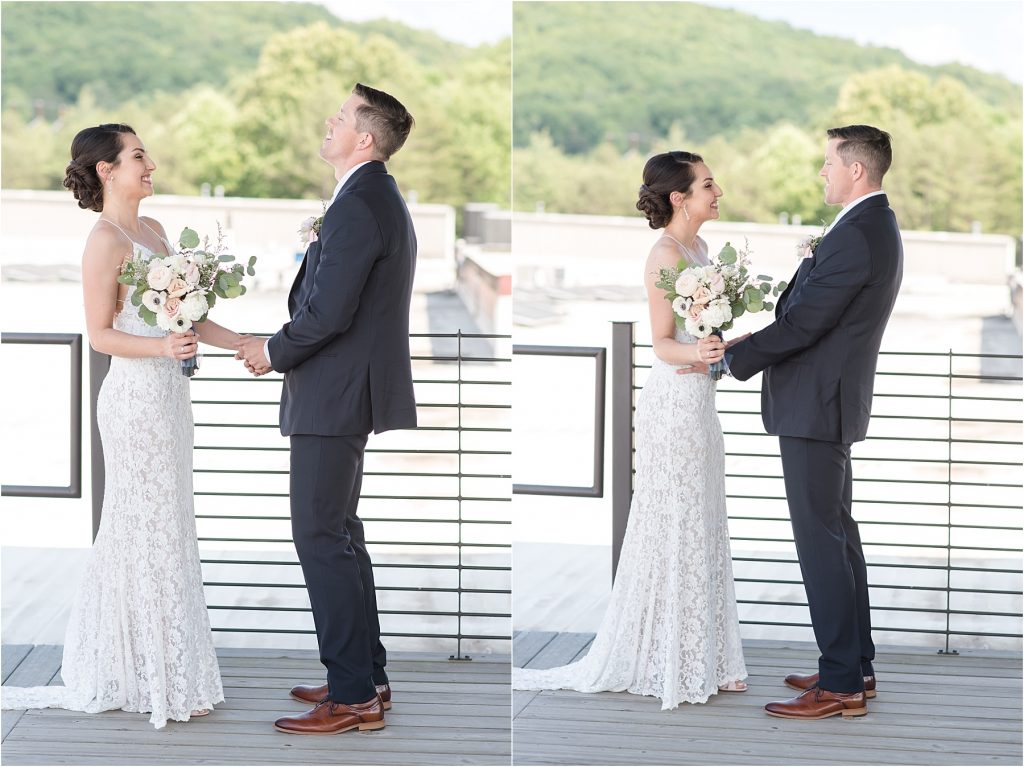 first look at highland brewing company wedding