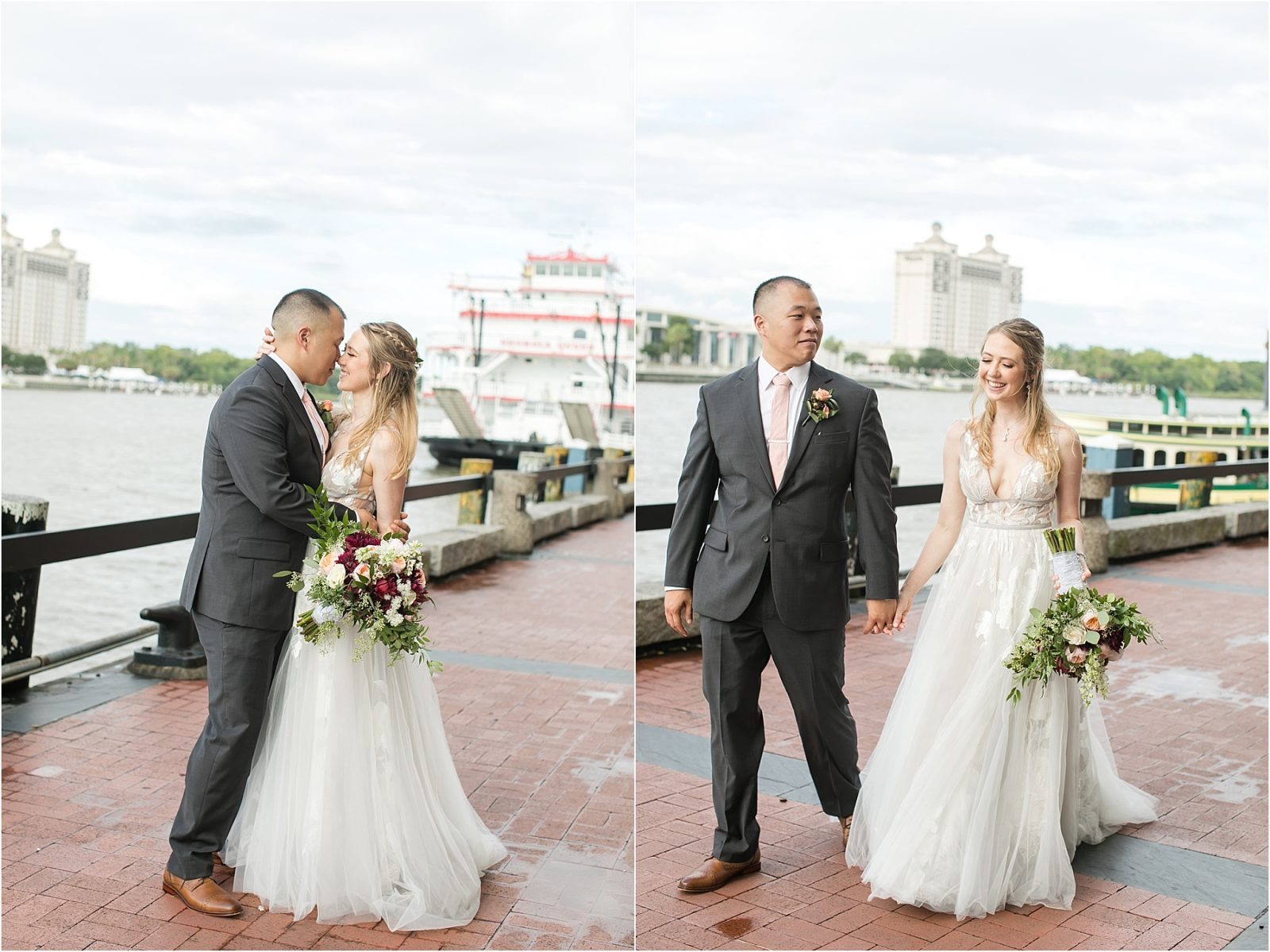 savannah wedding bride and groom