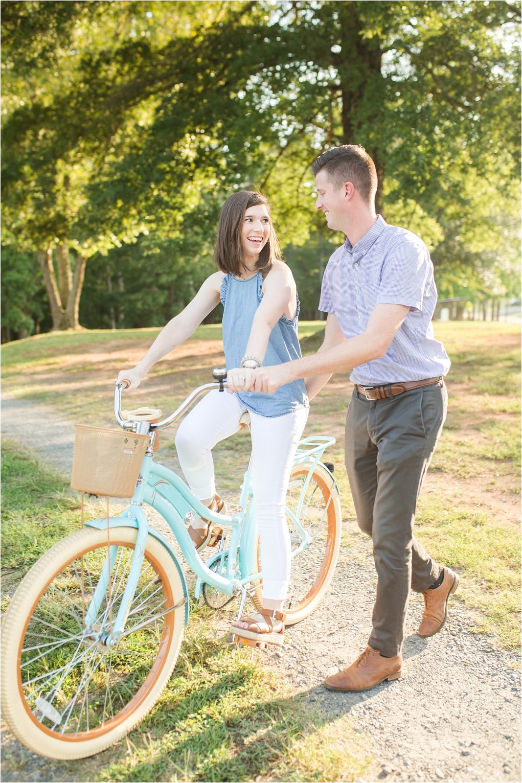 summer engagement session in charlotte nc