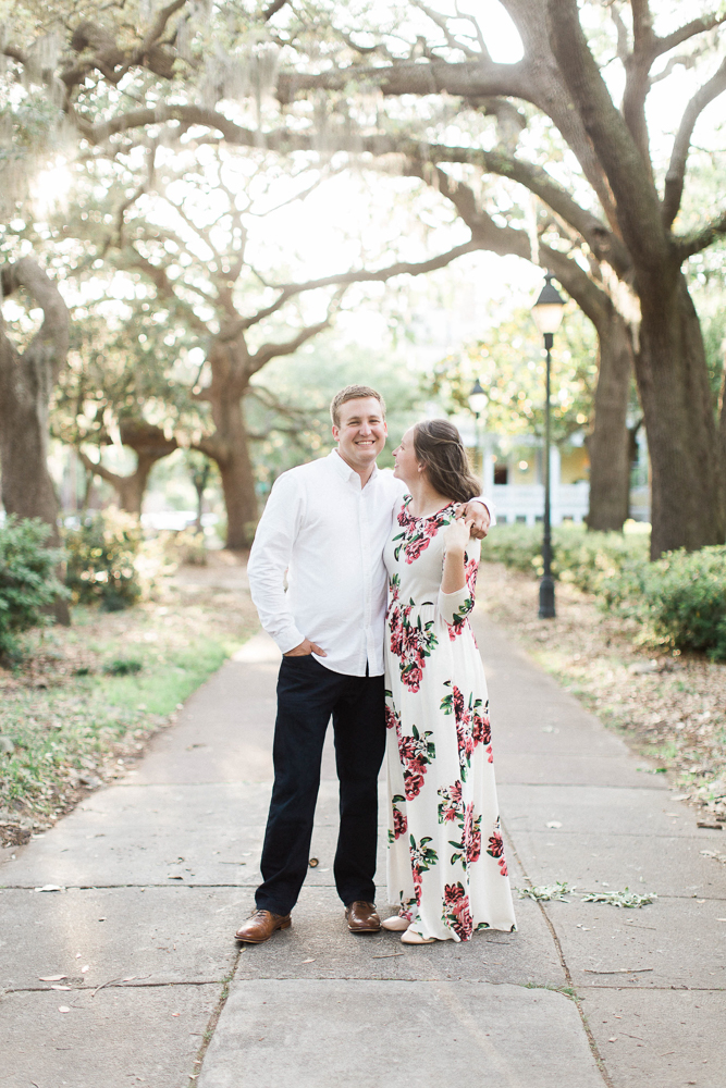 dreamy downtown savannah engagement session