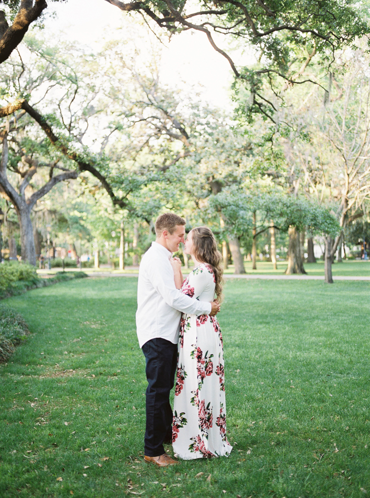 dreamy downtown savannah engagement session