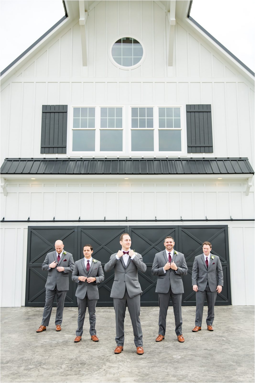 groomsmen at the carolina barn